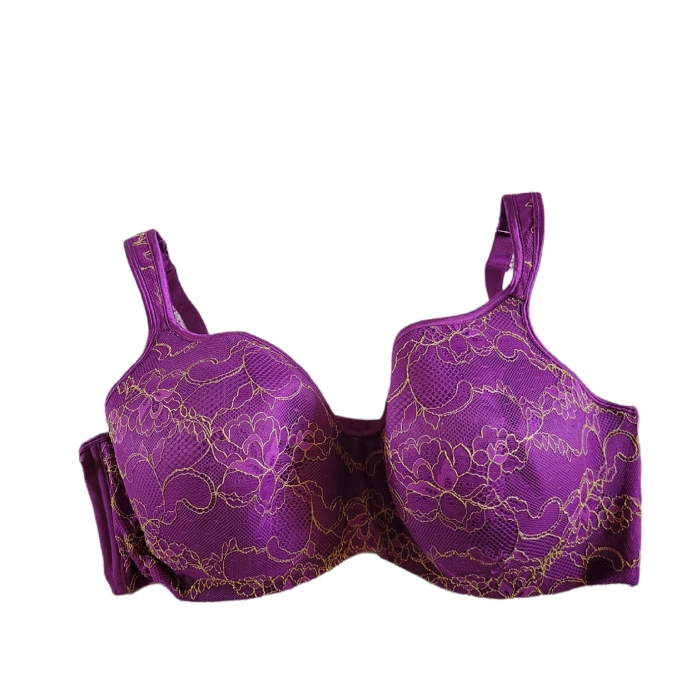 Cacique Purple Plunge Bra Underwire 44DDD